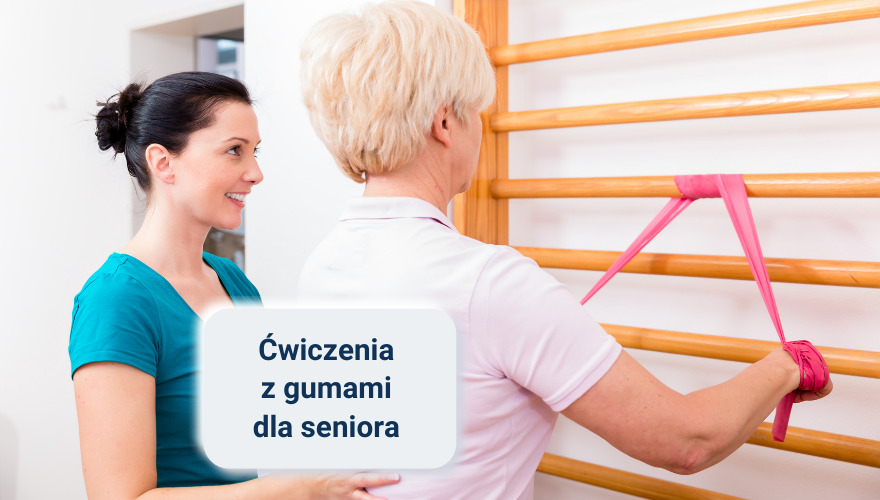Ćwiczenia z gumami dla seniora