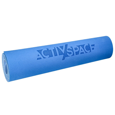 Mata TPE do ćwiczeń fitness jogi karimata - blue - 0,6cm