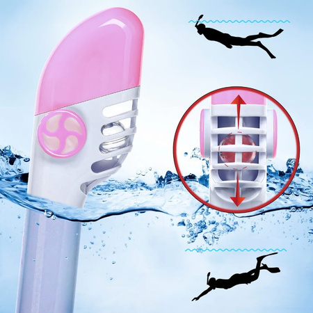 Maska do nurkowania dla dzieci pełnotwarzowa nie paruje - pink