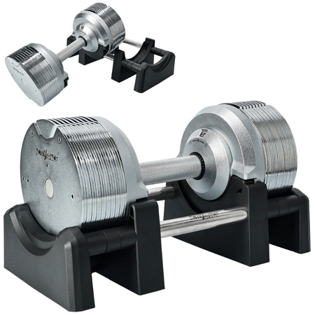 Sztangielka regulowana 32,5kg z regulacją co 1,5kg – 20w1