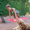 Mata TPE do ćwiczeń fitness jogi karimata - pink/rose - 0,6cm