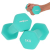 HANTELKI 2x1kg do ćwiczeń - ciężarki neoprenowe
