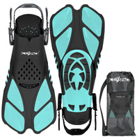 Płetwy do pływania nurkowania regulowane 32/36 - turquoise