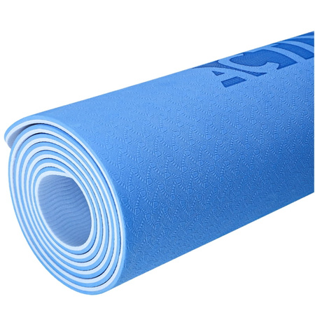 Mata TPE do ćwiczeń fitness jogi karimata - blue - 0,6cm