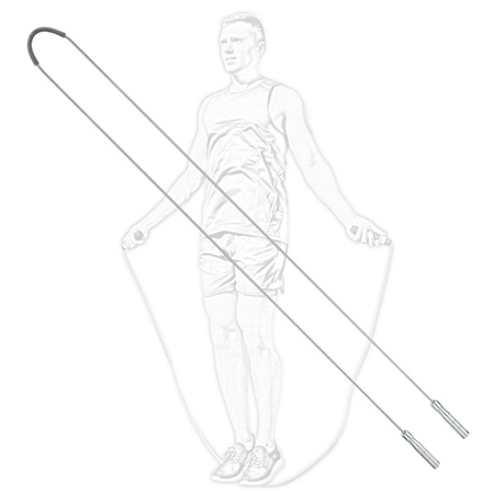 Skakanka bokserska regulowana aluminiowa z łożyskami – silver S08