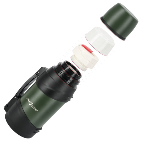 Termos turystyczny próżniowy duży 1300ml - green