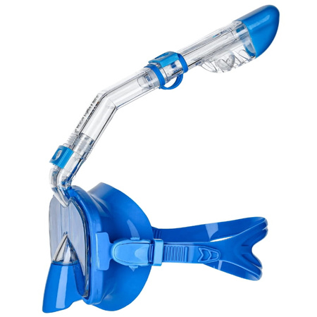 Maska do nurkowania zestaw 2w1 gogle do pływania - L/XL - blue