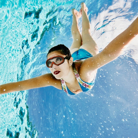 Okulary pływackie na basen gogle do pływania - red