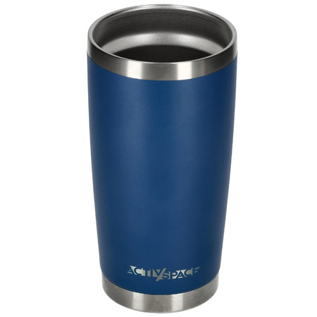 Duży kubek termiczny stalowy 600ml - blue