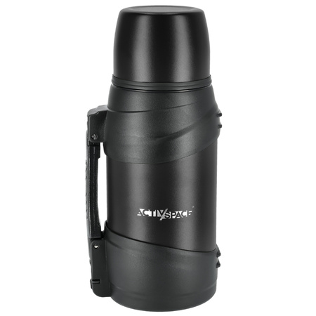 Termos turystyczny próżniowy duży 1300ml - black