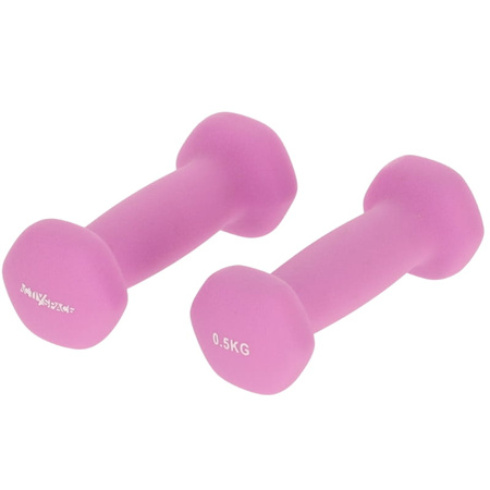 HANTELKI 2x0,5kg do ćwiczeń - ciężarki neoprenowe