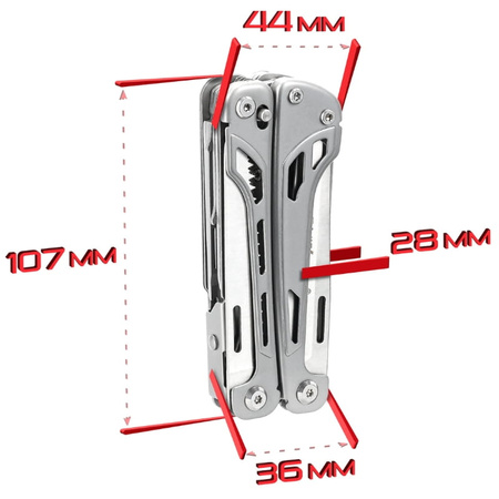 Multitool survivalowy narzędzie wielofunkcyjne zestaw narzędzi 20w1 + etui