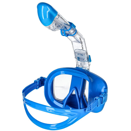 Maska do nurkowania zestaw 2w1 gogle do pływania - L/XL - blue
