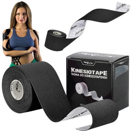 Taśma do tapingu kinezjologiczna tape - black