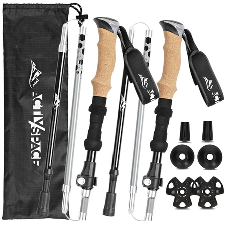 Kijki trekkingowe grey - Składane K03