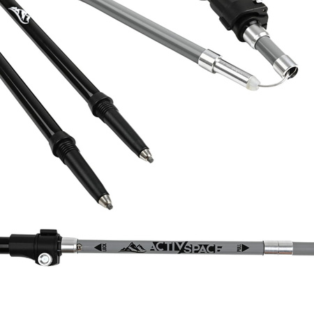 Kijki trekkingowe grey - Składane K03