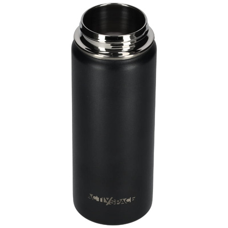 Bidon kubek termiczny stalowy 532 ml - black