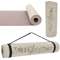 Mata TPE do ćwiczeń fitness jogi karimata - brown - 0,6cm