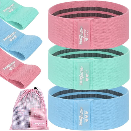 Zestaw HIP BAND gumy materiałowe do ćwiczeń fitness