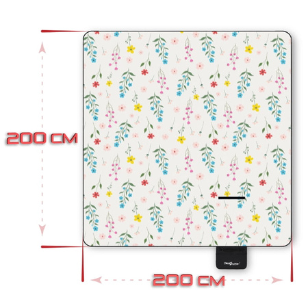 Koc piknikowy plażowy mata z izolacją 200x200cm biwak - K02