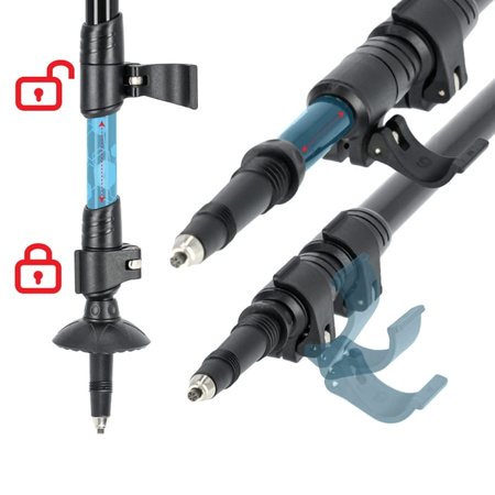 Kijki trekkingowe regulowane blue - K05