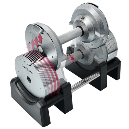 Sztangielka regulowana 32,5kg z regulacją co 1,5kg – 20w1