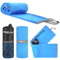 Ręcznik szybkoschnący z mikrofibry 180x90cm duży - blue