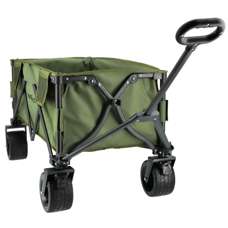 Wózek turystyczny kempingowy plażowy składany premium - army green