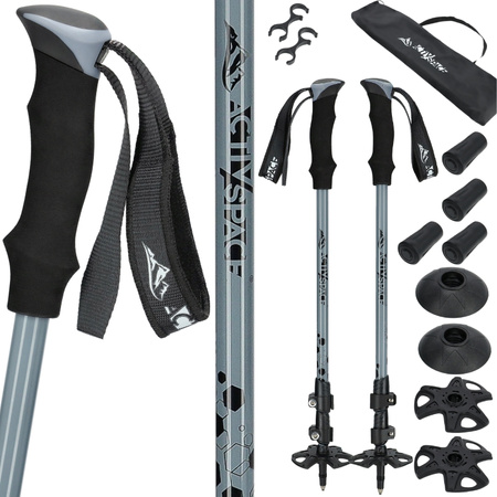 Kijki trekkingowe regulowane grey - Standard K01