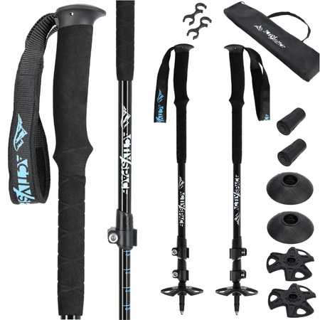 Kijki trekkingowe regulowane blue - K05