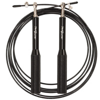 Skakanka aluminiowa z łożyskami PRO fitness - czarna S04