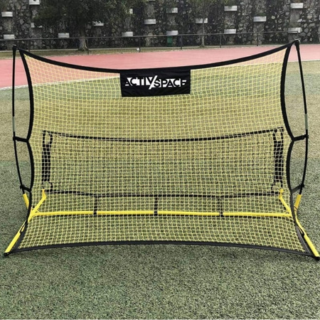 Trenażer piłkarski rebounder dwustronny 220x110cm – zestaw