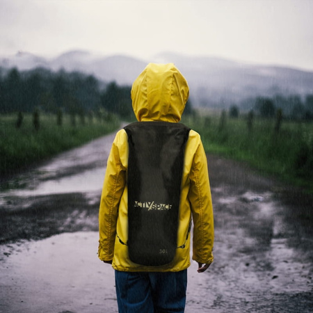 Worek wodoodporny plecak żeglarski wodoszczelny 30l - black