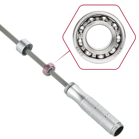 Skakanka bokserska regulowana aluminiowa z łożyskami – silver S08