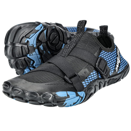 Buty do wody pływania wodne na jeżowce plaże sportowe - black-blue B05