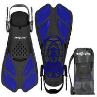 Płetwy do pływania nurkowania regulowane 37/42 - blue