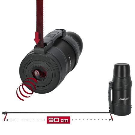 Termos turystyczny próżniowy duży 1300ml - black