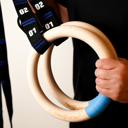 Kółka koła gimnastyczne drewniane obręcze crossfit – premium