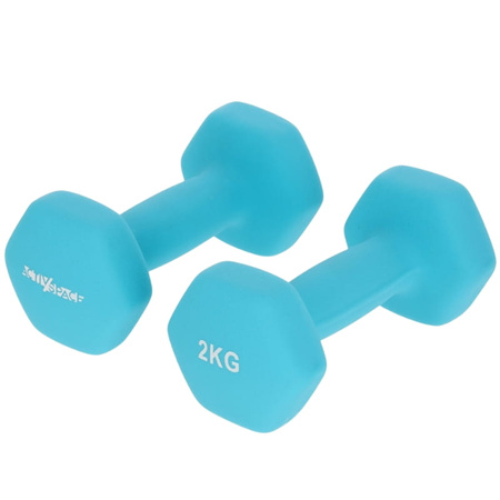 HANTELKI 2x2kg do ćwiczeń - ciężarki neoprenowe