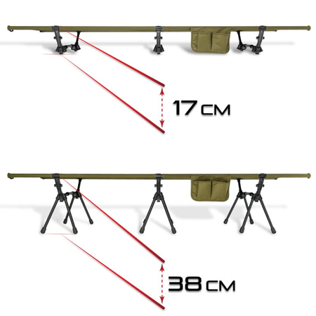 Łóżko polowe turystyczne składane 190x65cm ultralight – premium