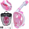 Maska do nurkowania dla dzieci pełnotwarzowa nie paruje - pink