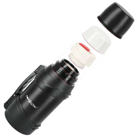 Termos turystyczny próżniowy duży 1300ml - black