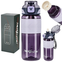 Butelka na wodę tritan 600ml bidon z miarką – purple