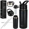 Bidon kubek termiczny stalowy 532 ml - black