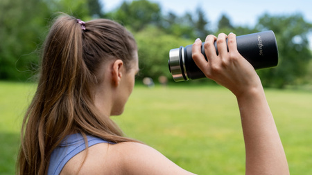 Bidon kubek termiczny stalowy 532 ml - black