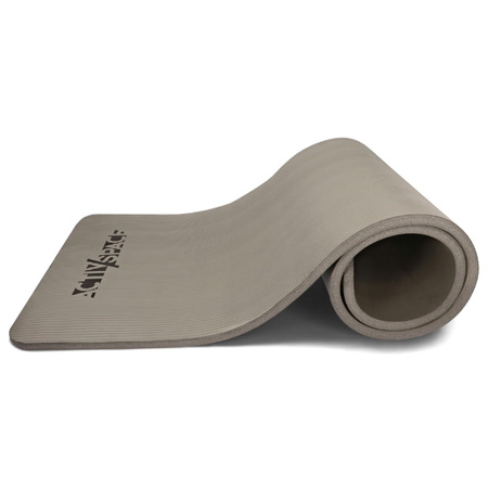 Gruba mata do ćwiczeń NBR 1,5 cm - szara