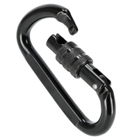 Karabińczyk stalowy z blokadą karabinek szekla 10cm cr40 – black K03