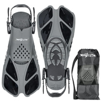 Płetwy do pływania nurkowania regulowane 43/47 - gray/black