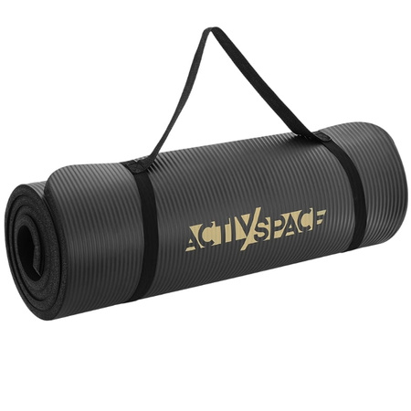 Gruba mata do ćwiczeń NBR 1,5 cm - czarna