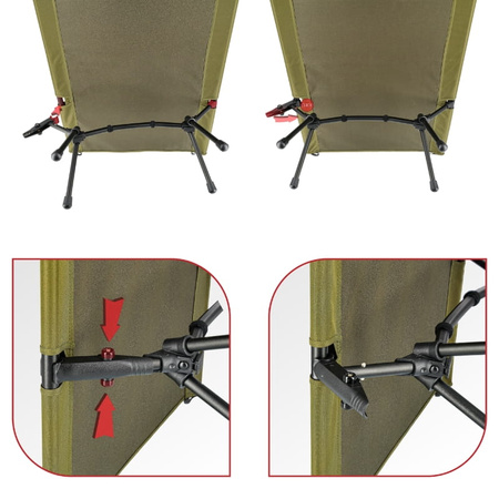 Łóżko polowe turystyczne składane 190x65cm ultralight – premium